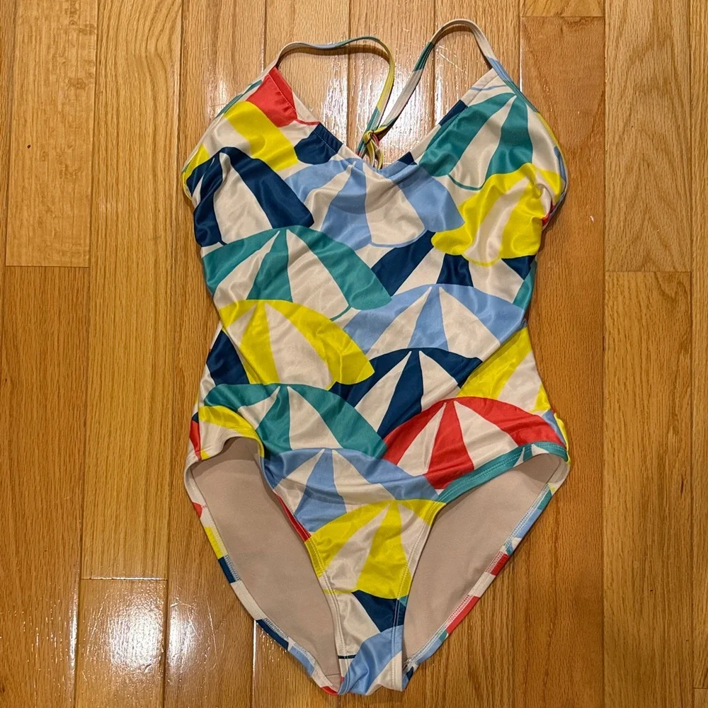 Tea Collection Vibrant Geometric One Piece Swimsuit